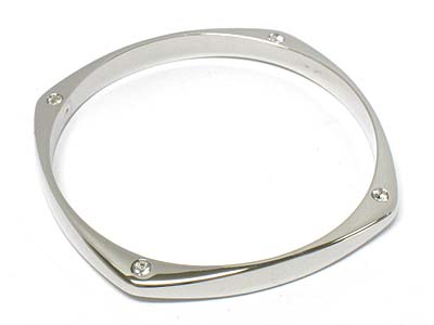 Metal square crystal summit bangle