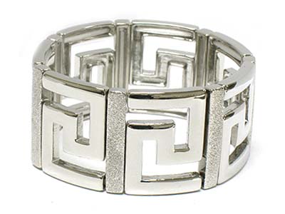 Metal same pattern stretch bracelet