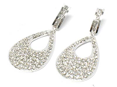 Rhinestone deco tear drop earring 