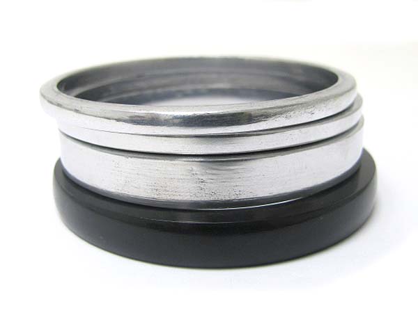 4 row metal bangle set