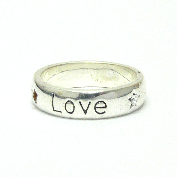 Crystal love ring