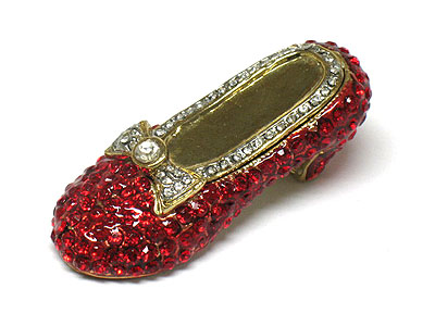 Crystal red shoes jewelry box