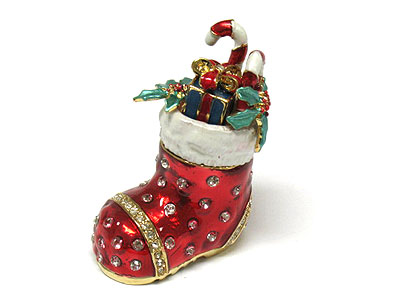 Christmas santa shoe jewelry box