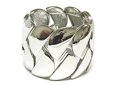 Two level metal stretch bracelet