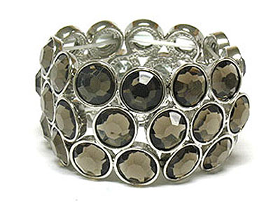 Triple acryl stone stretch bracelet