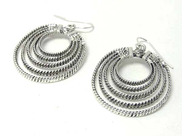 Multi hoop link earrings - hoops