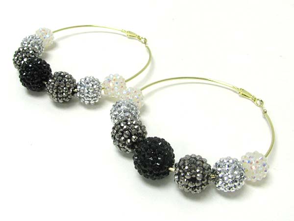 3.5 inch hoop crystal fireball basketball wives inspired earring? - hoops