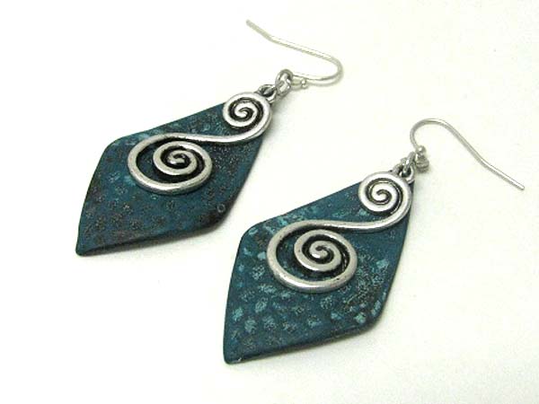 Antique style patina earring