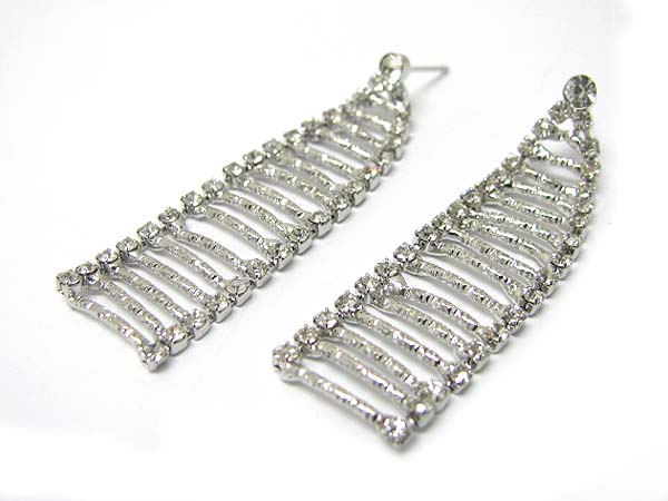 Crystal edge drop earring