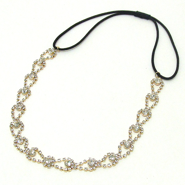 Rhinestone stretch hairband