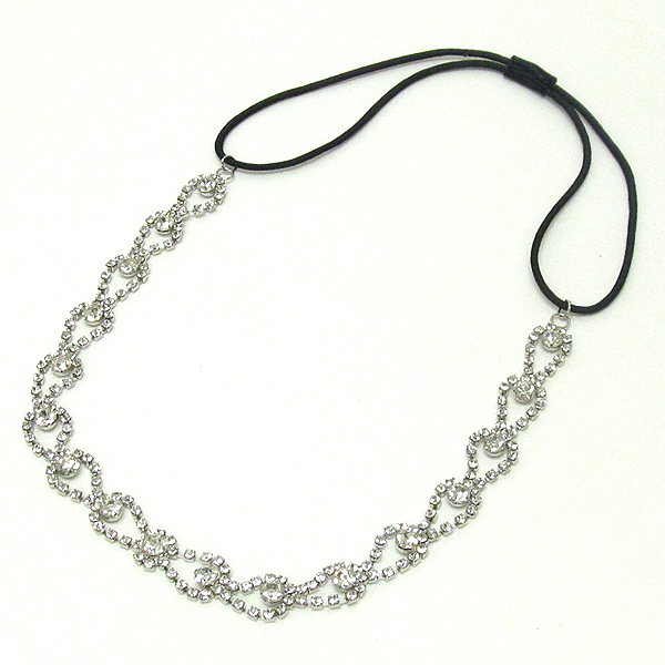 Rhinestone stretch hairband