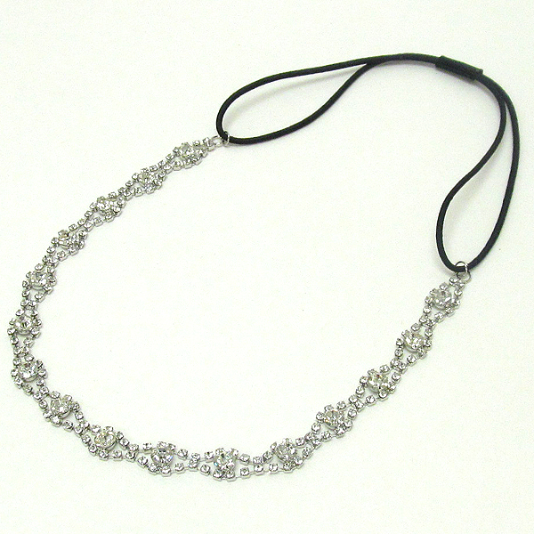 Rhinestone stretch hairband