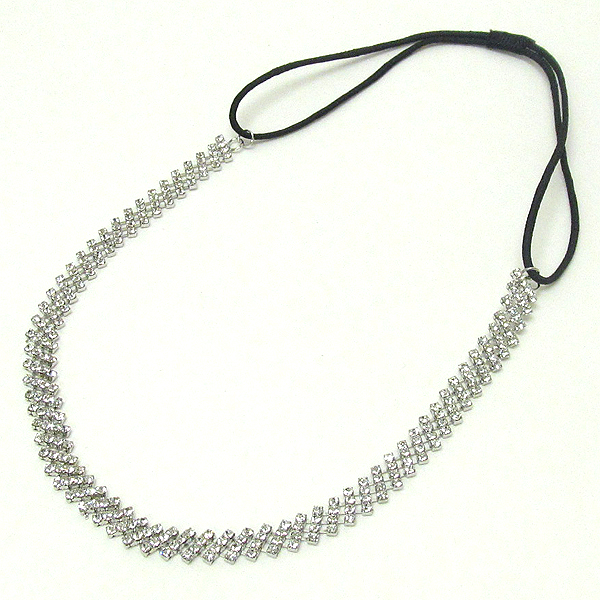 Rhinestone stretch hairband