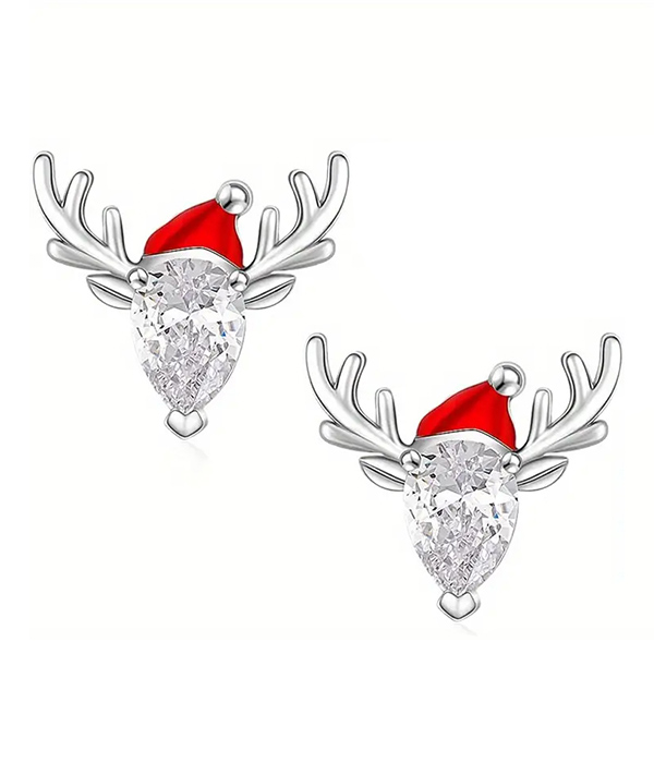 Christmas theme reindeer earring