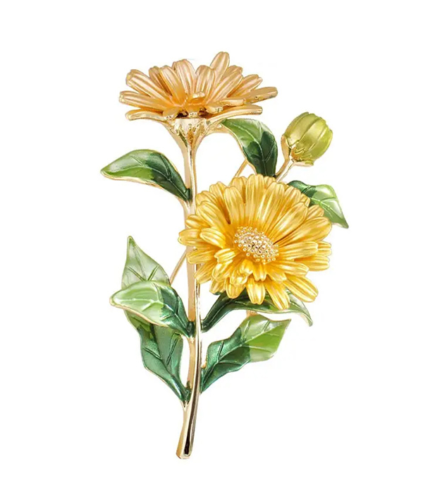 Flower brooch - daisy