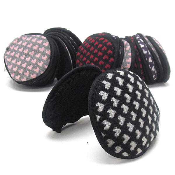 Mixed color metro fleece ear muff 12 pc dozen set mens jewelry