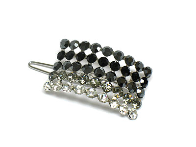 Multi crystal five line hair pin