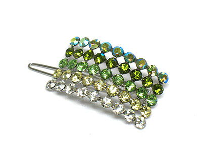 Multi crystal five line hair pin