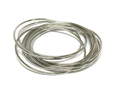 Ten wire bangle link bracelet