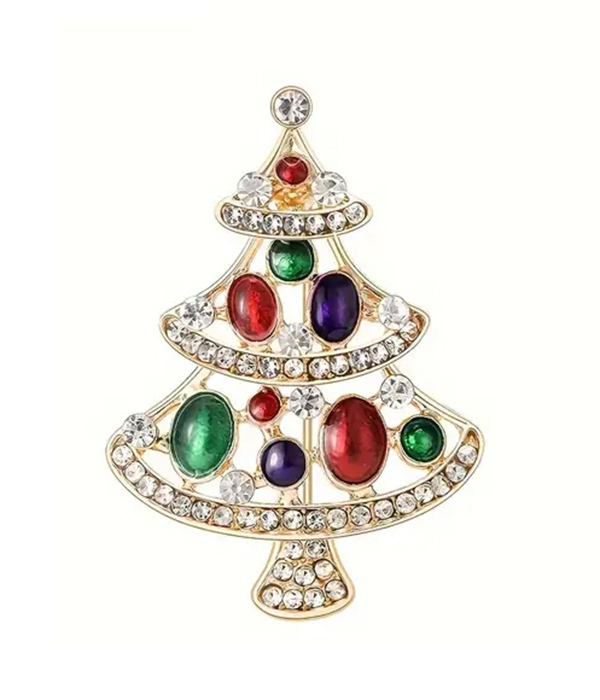 Christmas theme brooch - tree