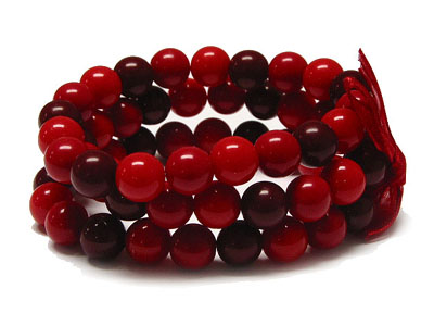 3 row acryl ball stretch bracelet