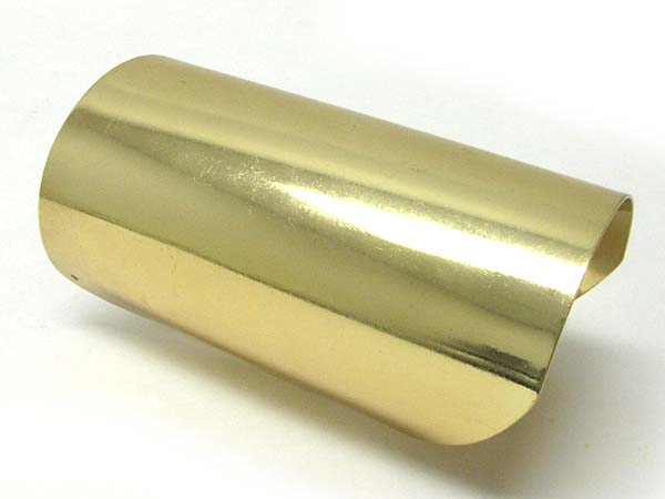 5 inch long plain metal cuff bangle