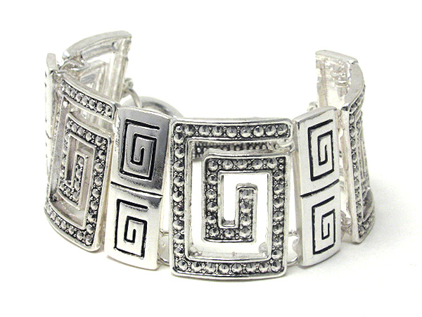 Metal filigree designer pattern bracelet