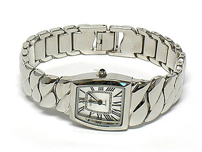 Cartier style metal chain  band watch