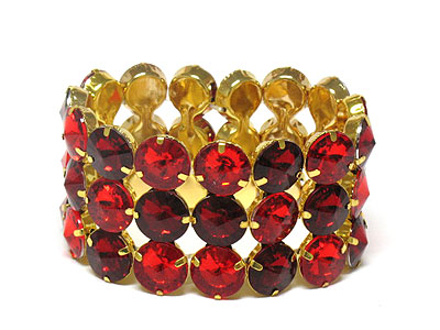 3 line wide epoxy stone stretch bracelet