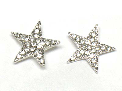 Crystal dense small star earring