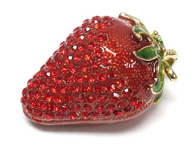 Crystal strawberry jewelry box