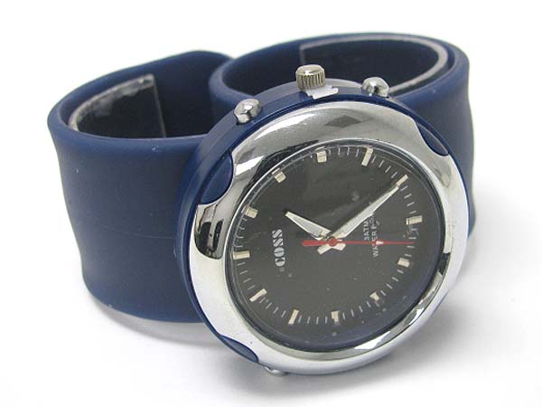 Slap on fit band fashion watch