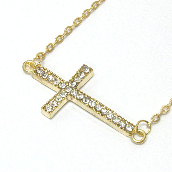 Crystal cross necklace