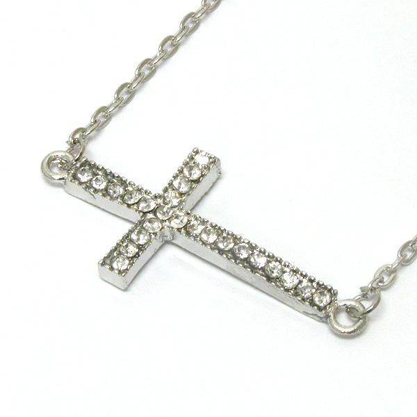 Crystal cross necklace