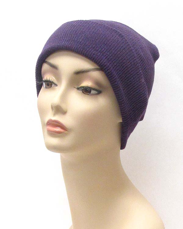 Basic knit beanie hat