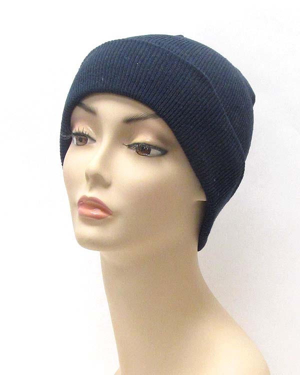 Basic knit beanie hat