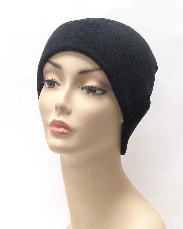 Basic knit beanie hat