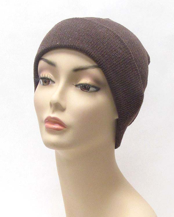 Basic knit beanie hat