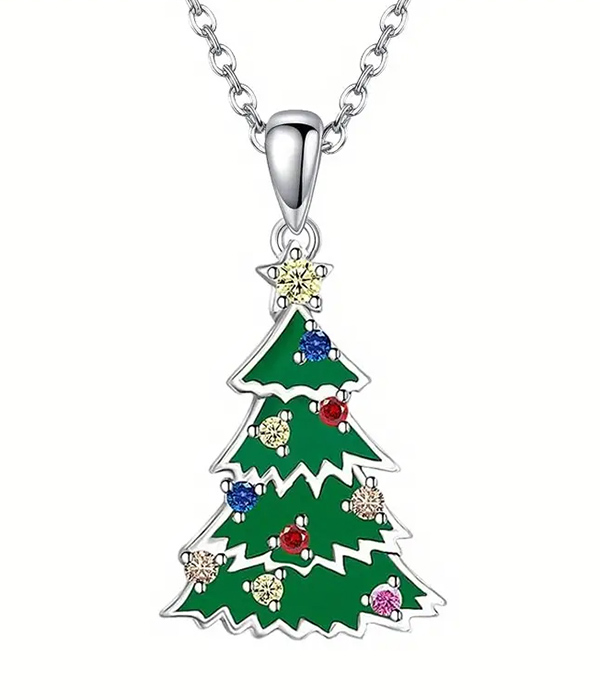 Christmas theme necklace - tree