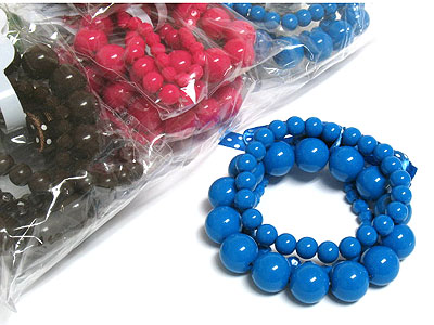 Acrylic three stretch bracelet assorted color dozen pack mens jewelry