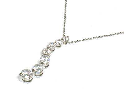 Designer style cubic zirconia necklace