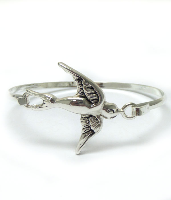 Metal dove thin bangle bracelet