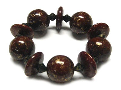 Patina beads stretch bracelet