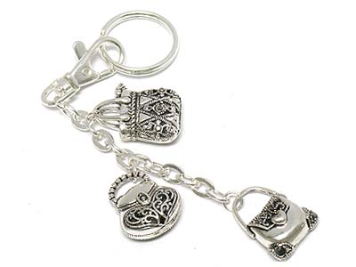 Multi casting bag charms key chain