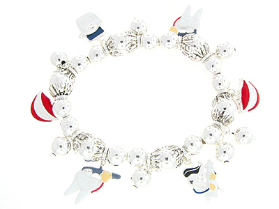 Costume jewelry silver bracelet - dental