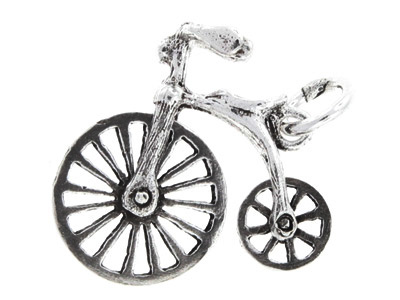 Genuine 925 sterling silver silver pendant / bicycle