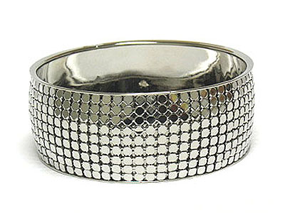 Small metal round dot pattern hinge bangle