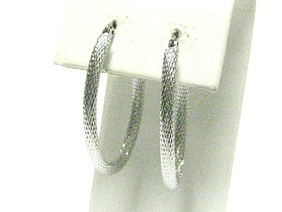 Metal mesh hoop earring - hoops