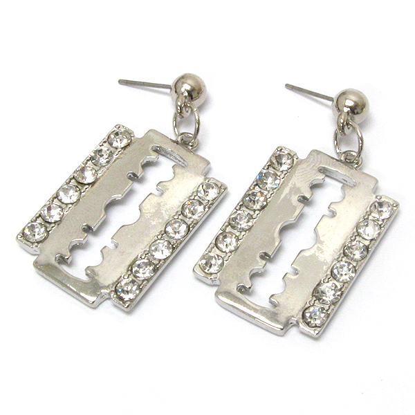 Crystal deco razor earring