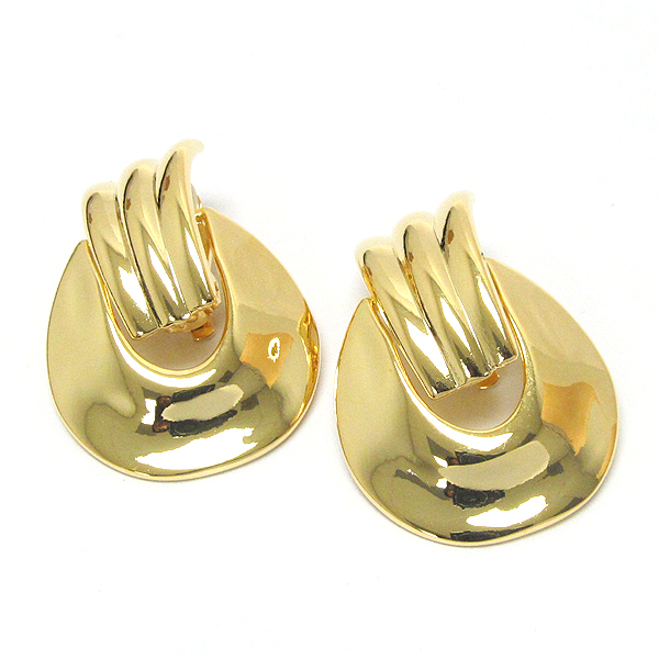 Polish door knobs clip on earring